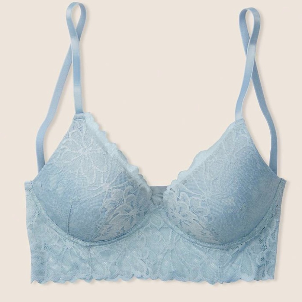 💙💋Victorias Secret PINK Blue Sparkle Bra 💋💙